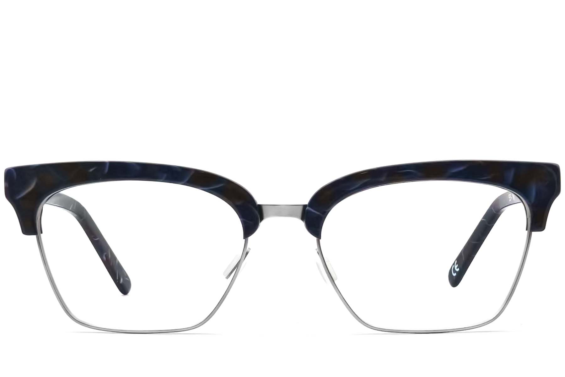 BS2012-3615_Black_Rectangular_Acetate_Glasses_front