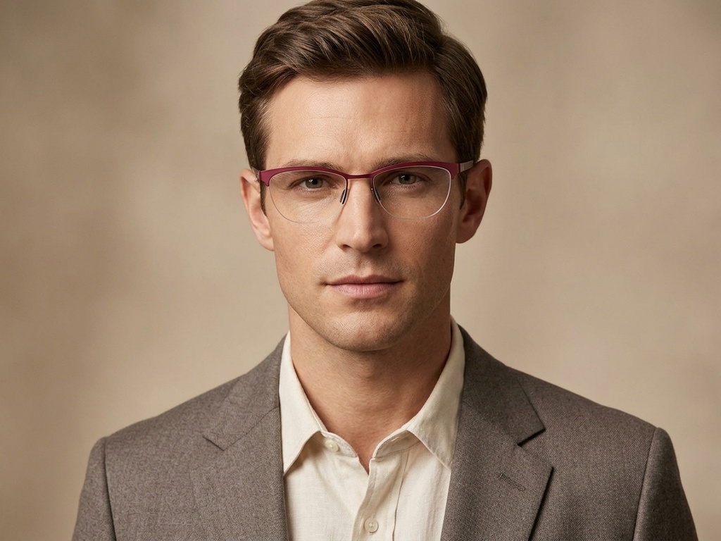 BS2012-3619_Red_Semi-rimless_Acetate_Glasses-tryon_male