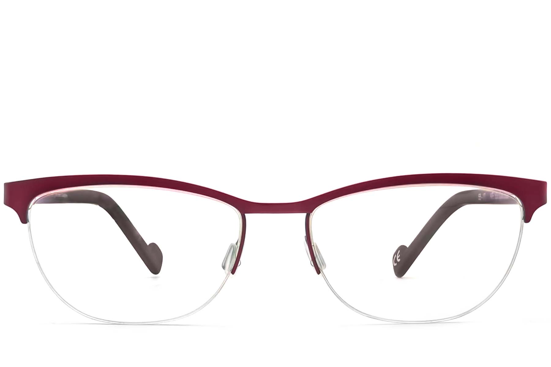BS2012-3619_Red_Semi-rimless_Acetate_Glasses_front
