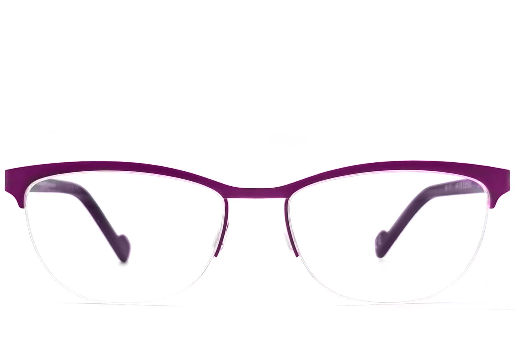 BS2012-3621_Purple_Semi-rimless_Acetate_Glasses_front