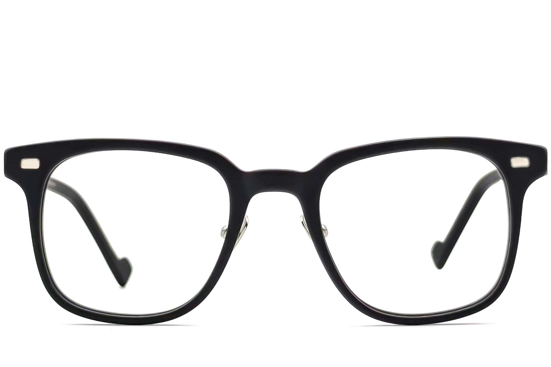 BS2012-3640_Black_Rectangular_Acetate_Glasses_front