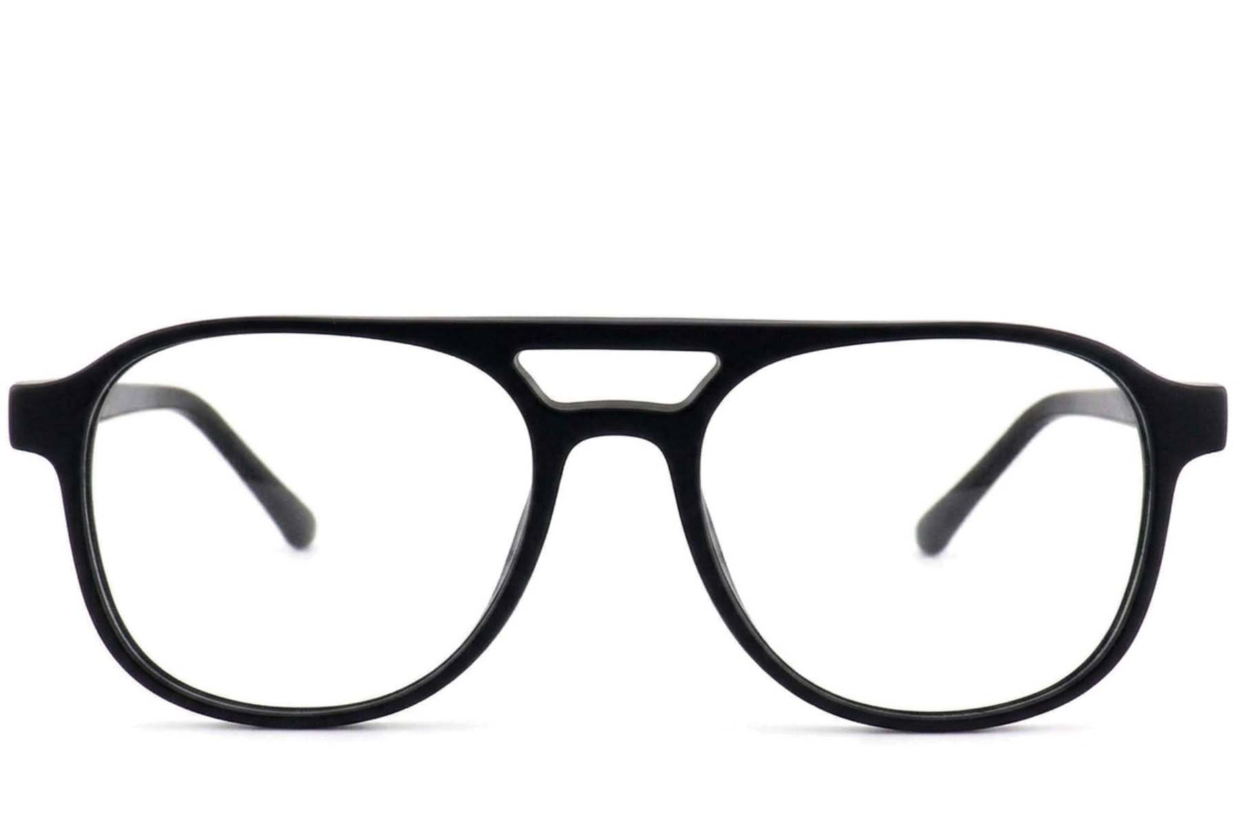 BS2012-3702_Black_Aviator_Acetate_Glasses-front