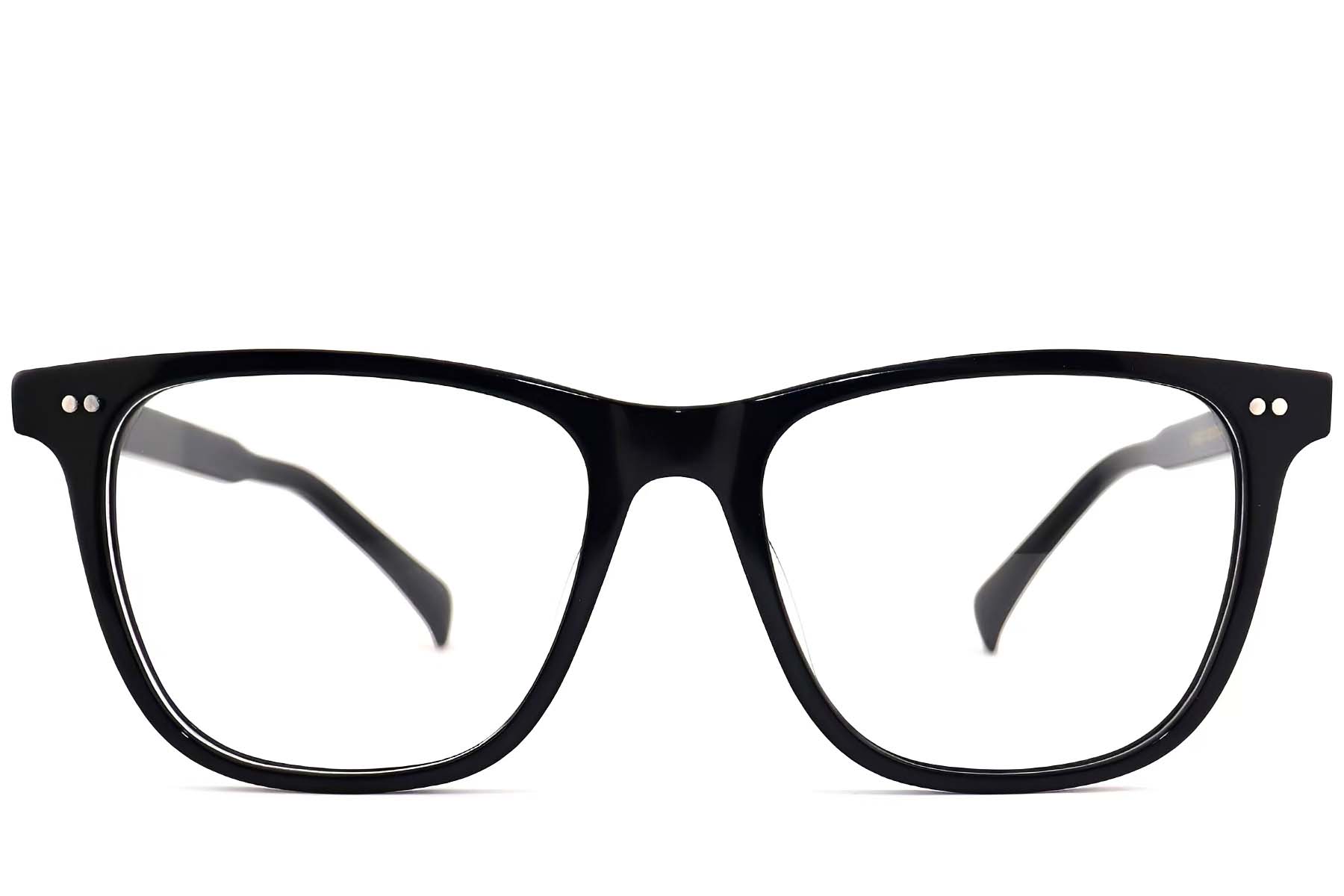 BS2012-3803_Black_Rectangular_Acetate_Glasses_front