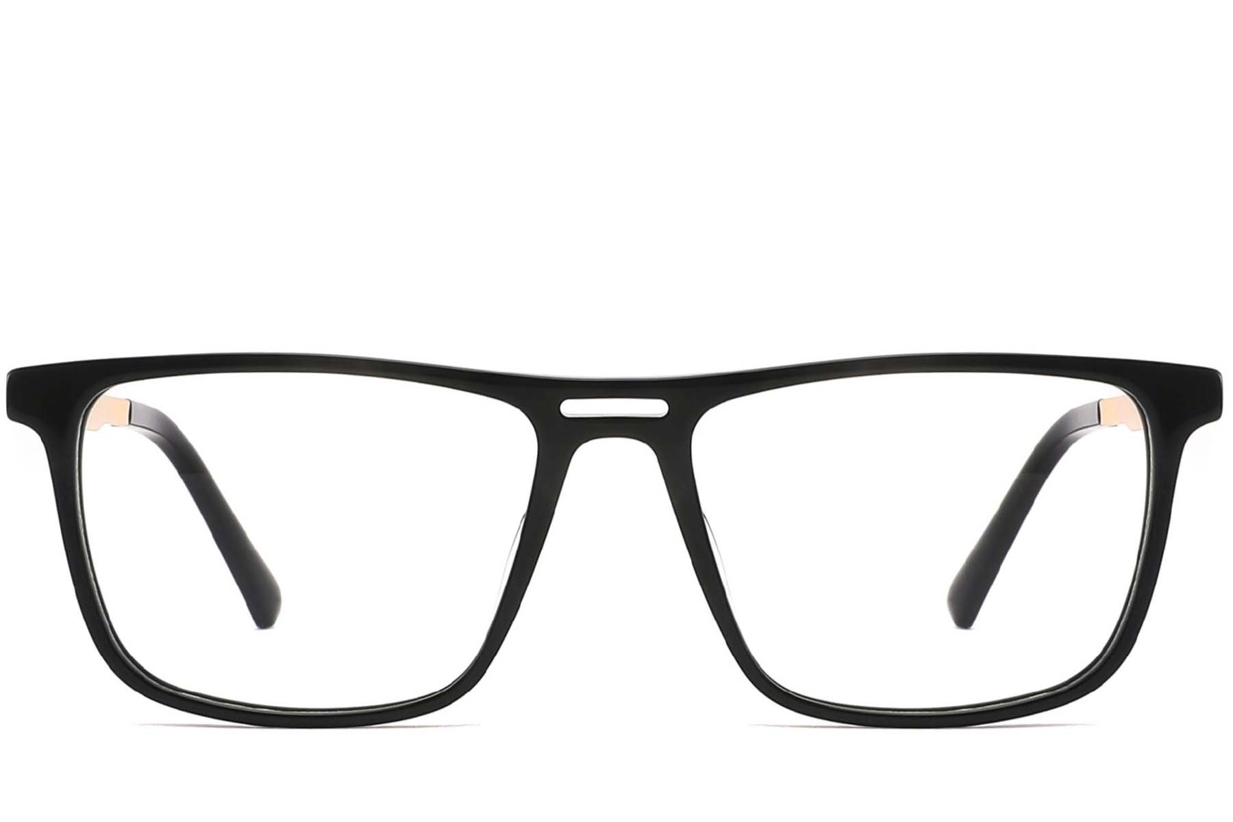 BS2012-3829_Black_Aviator_Acetate_Glasses_front