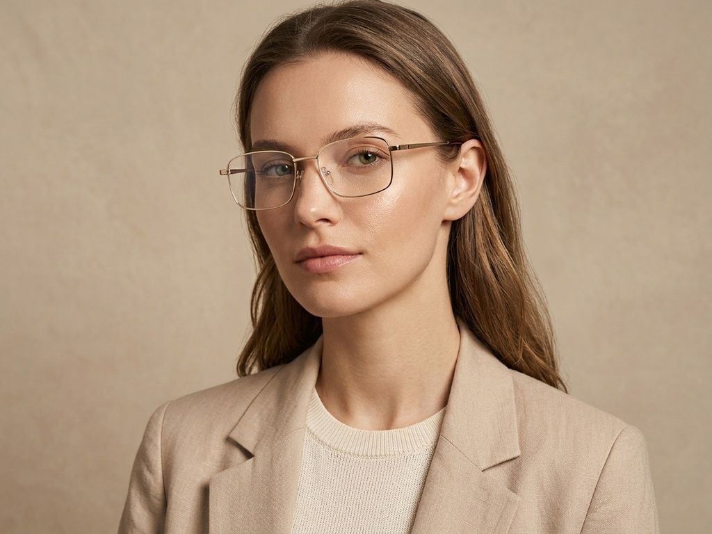 BS2012-4160_Golden_Rectangular_Metal_Glasses-tryon_female