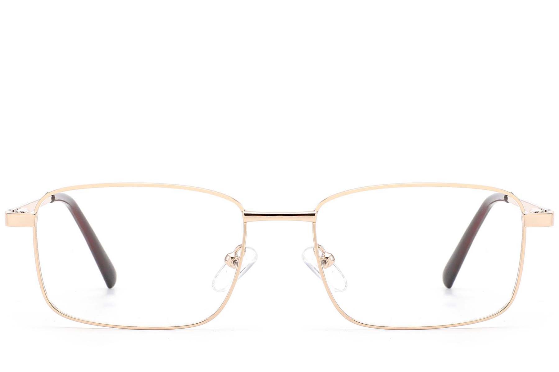 BS2012-4160_Golden_Rectangular_Metal_Glasses_front