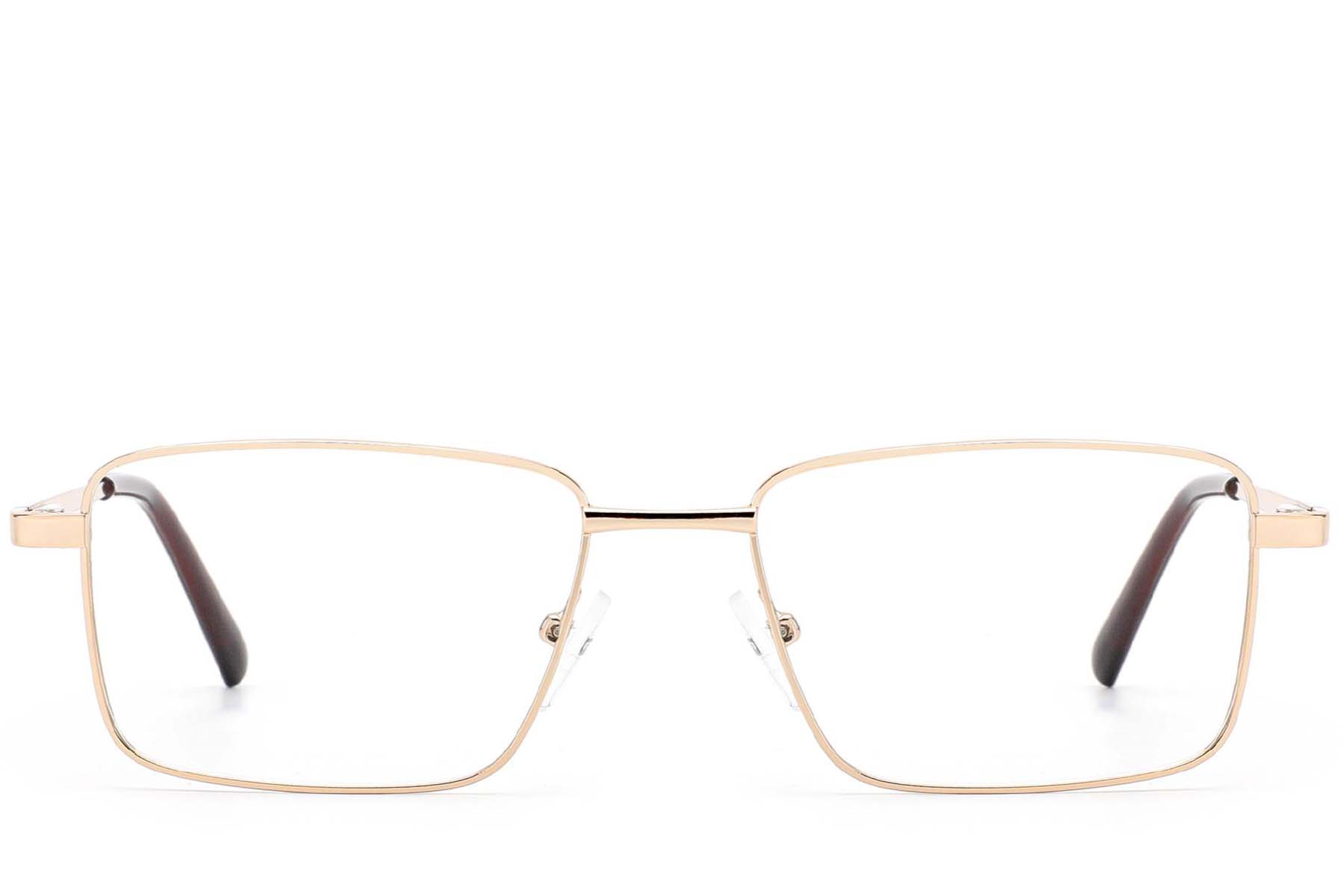 BS2012-4165_Golden_Rectangular_Metal_Glasses_front