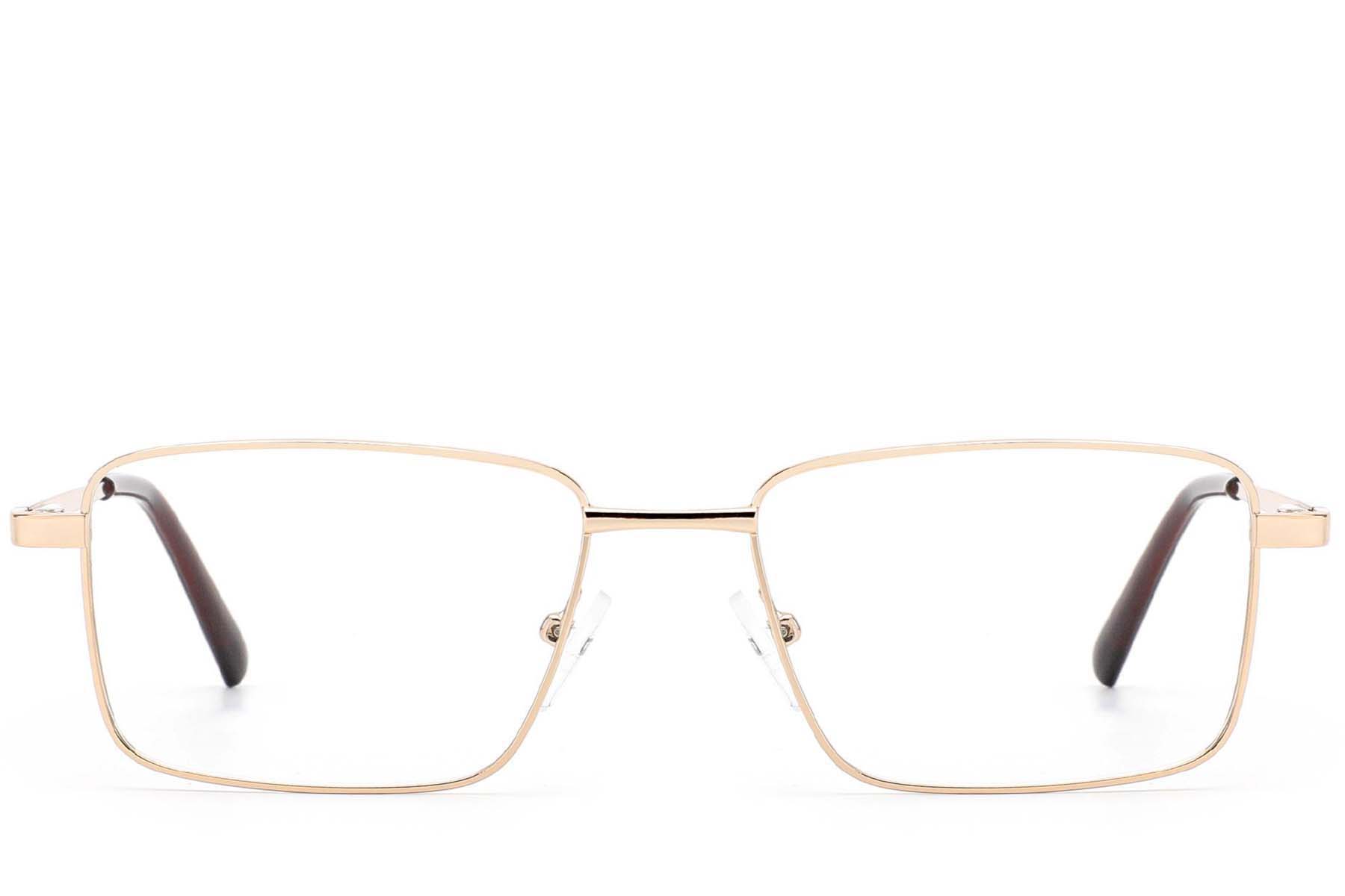 BS2012-4165_Golden_Rectangular_Metal_Glasses_front