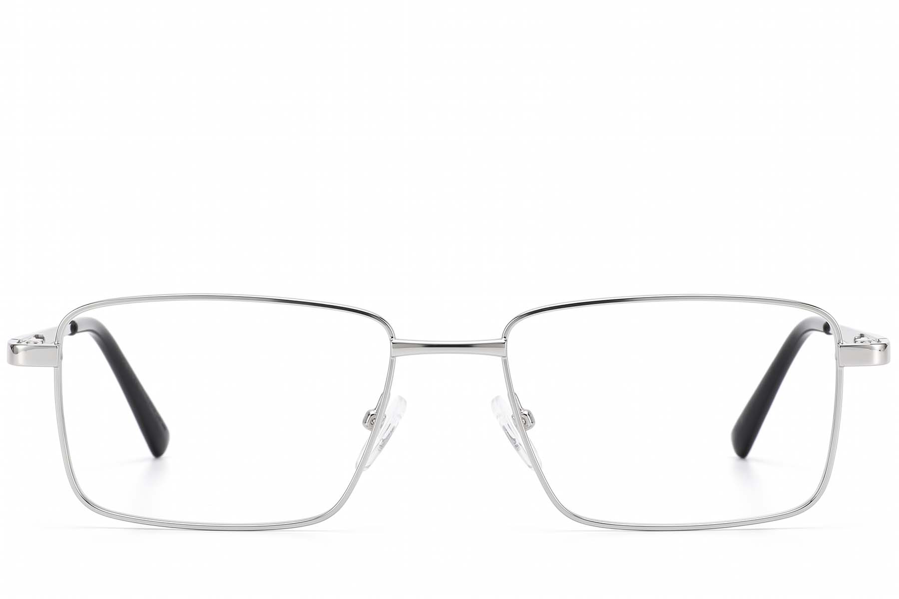 BS2012-4168_Silver_Rectangular_Metal_Glasses-front