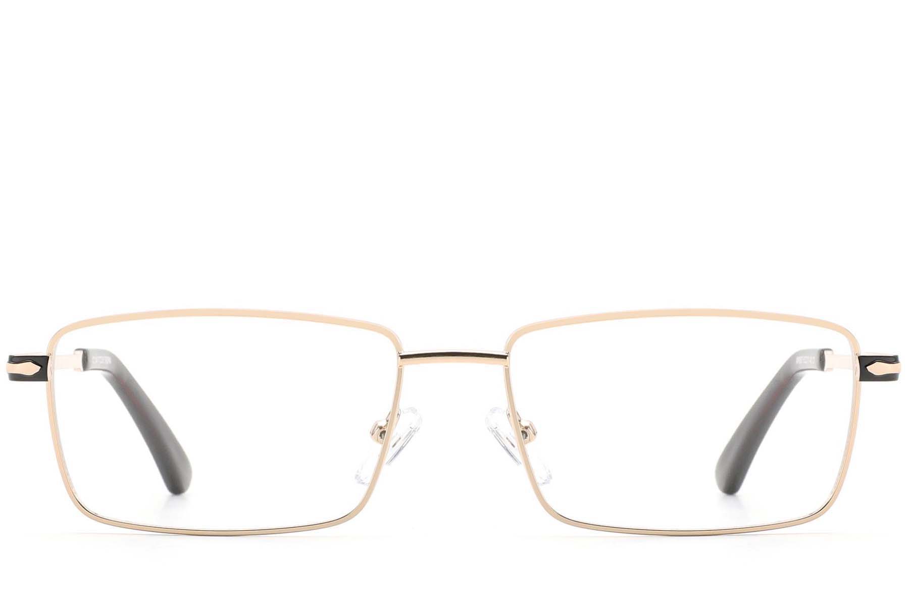 BS2012-4191_Golden_Rectangular_Metal_Glasses_front