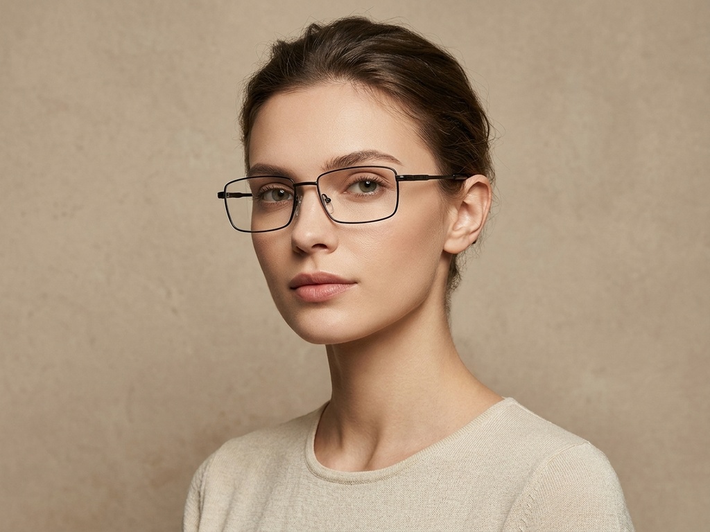 BS2012-4193_Black_Rectangular_Metal_Glasses-tryon_female