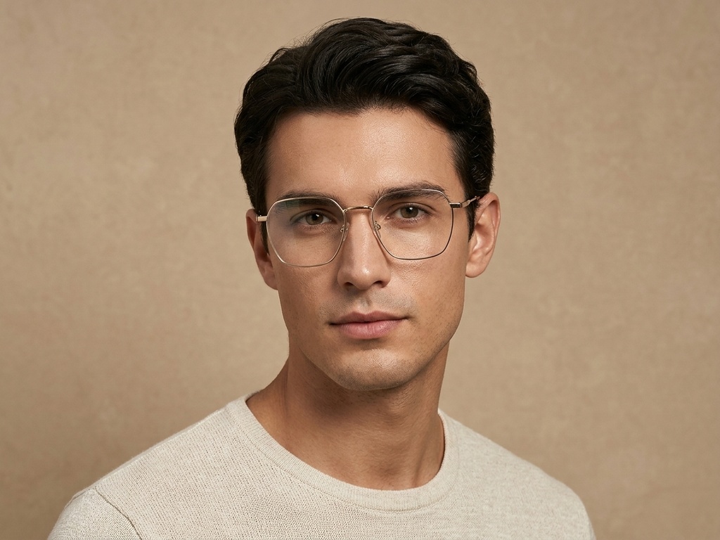 BS2012-4196_Golden_Geometric_Metal_Glasses-tryon_male