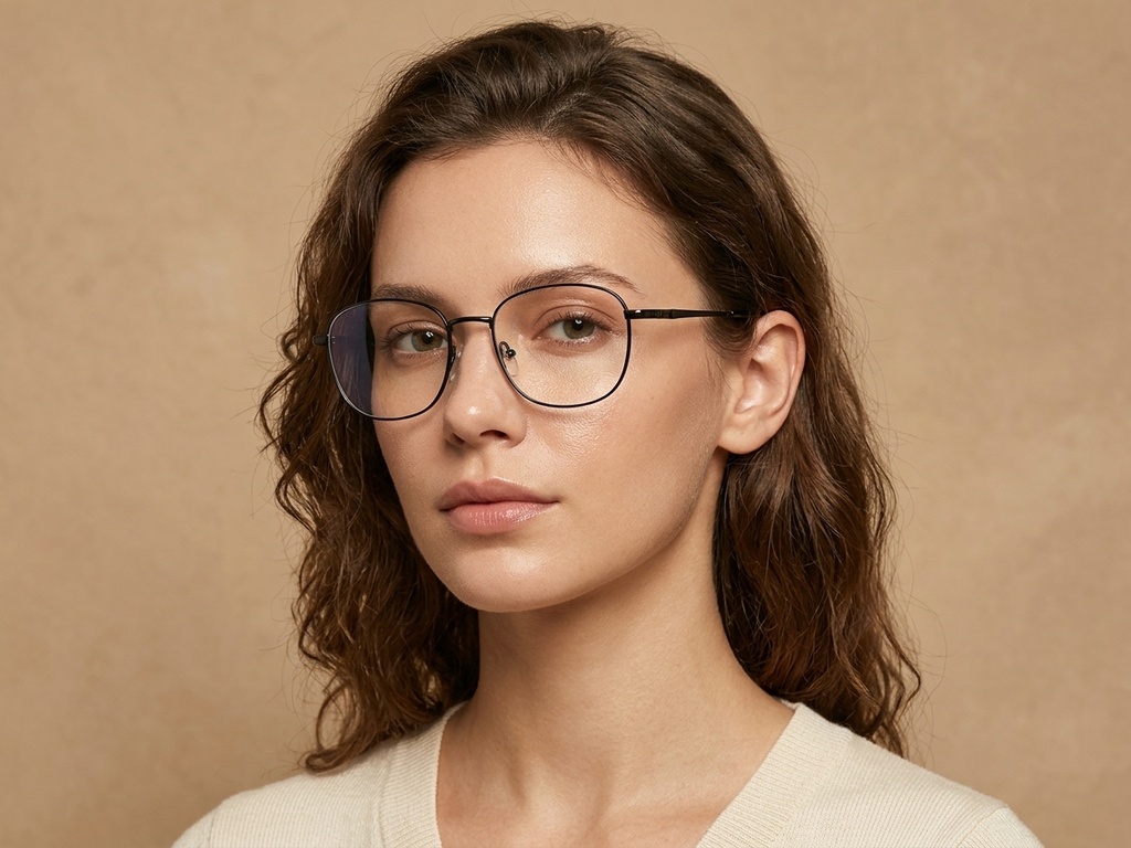 BS2012-4204_Black_Oval_Metal_Glasses-tryon_female