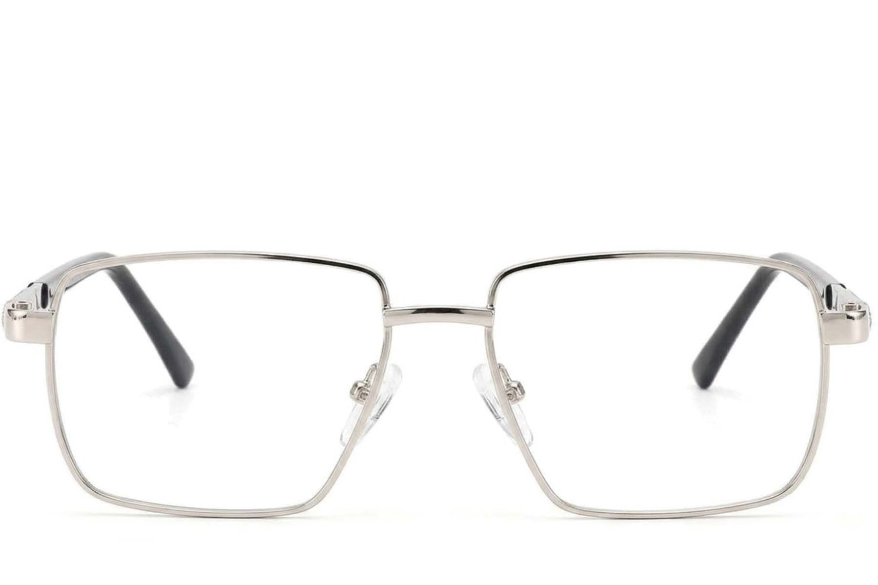BS2012-4211_Silver_Rectangular_Metal_Glasses-front