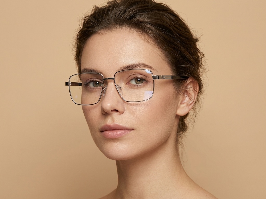 BS2012-4211_Silver_Rectangular_Metal_Glasses-tryon_female
