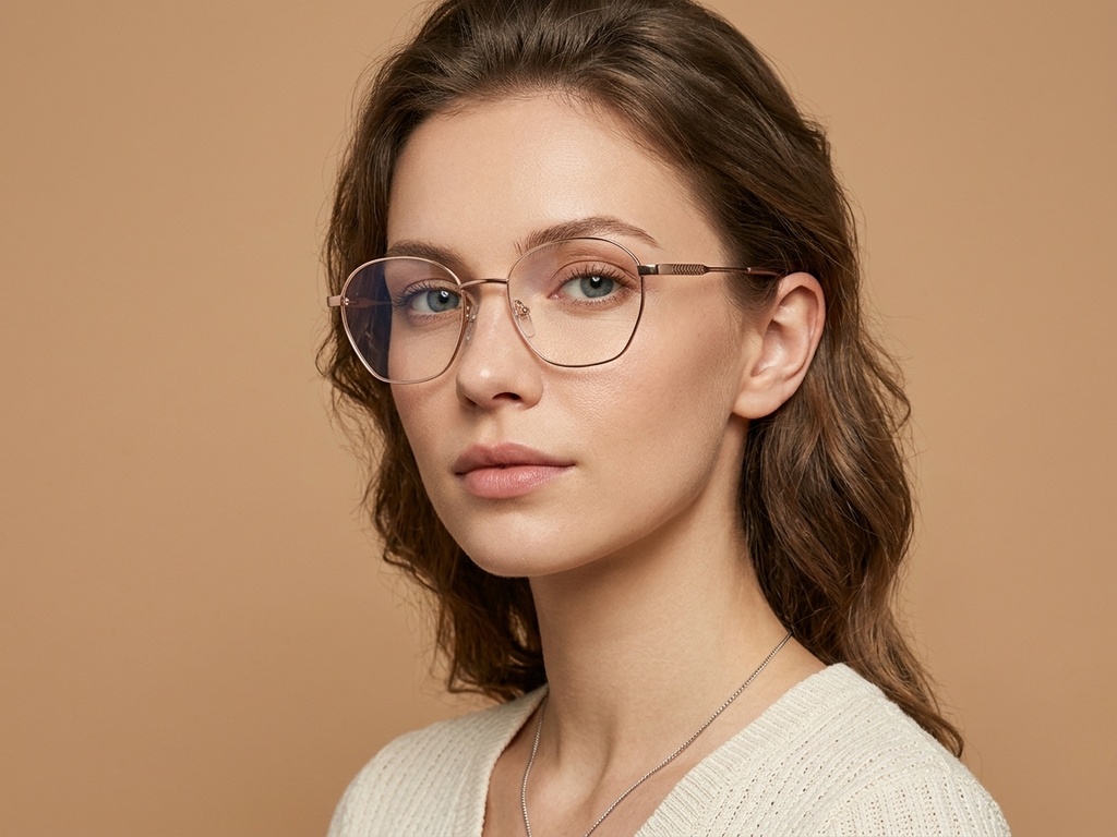 BS2012-4213_Golden_Oval_Metal_Glasses-tryon_female