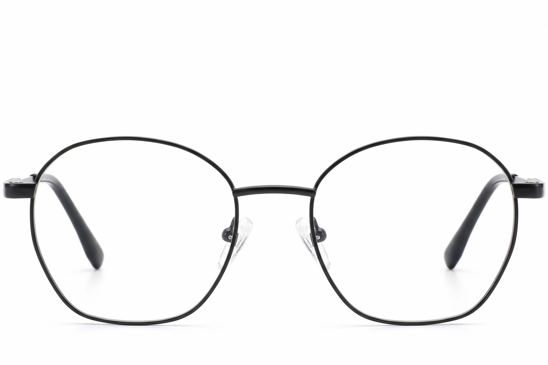 BS2012-4215_Black_Oval_Metal_Glasses-front