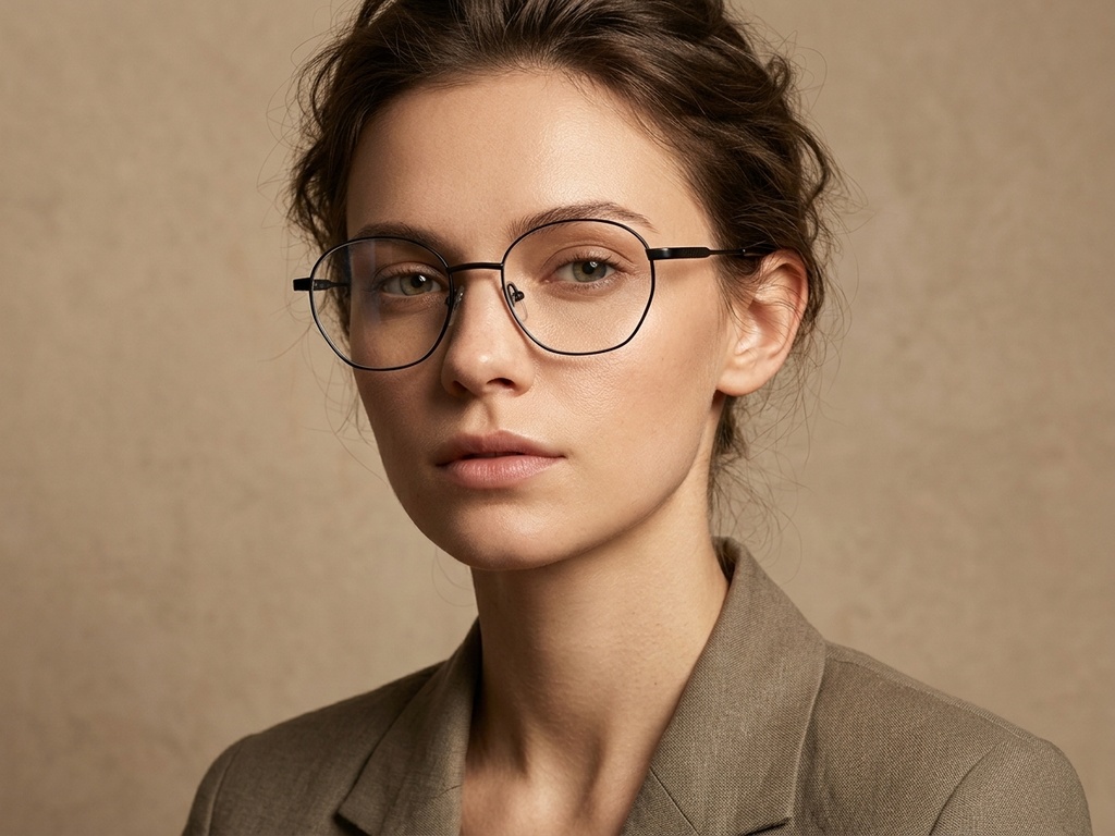 BS2012-4215_Black_Oval_Metal_Glasses-tryon_female