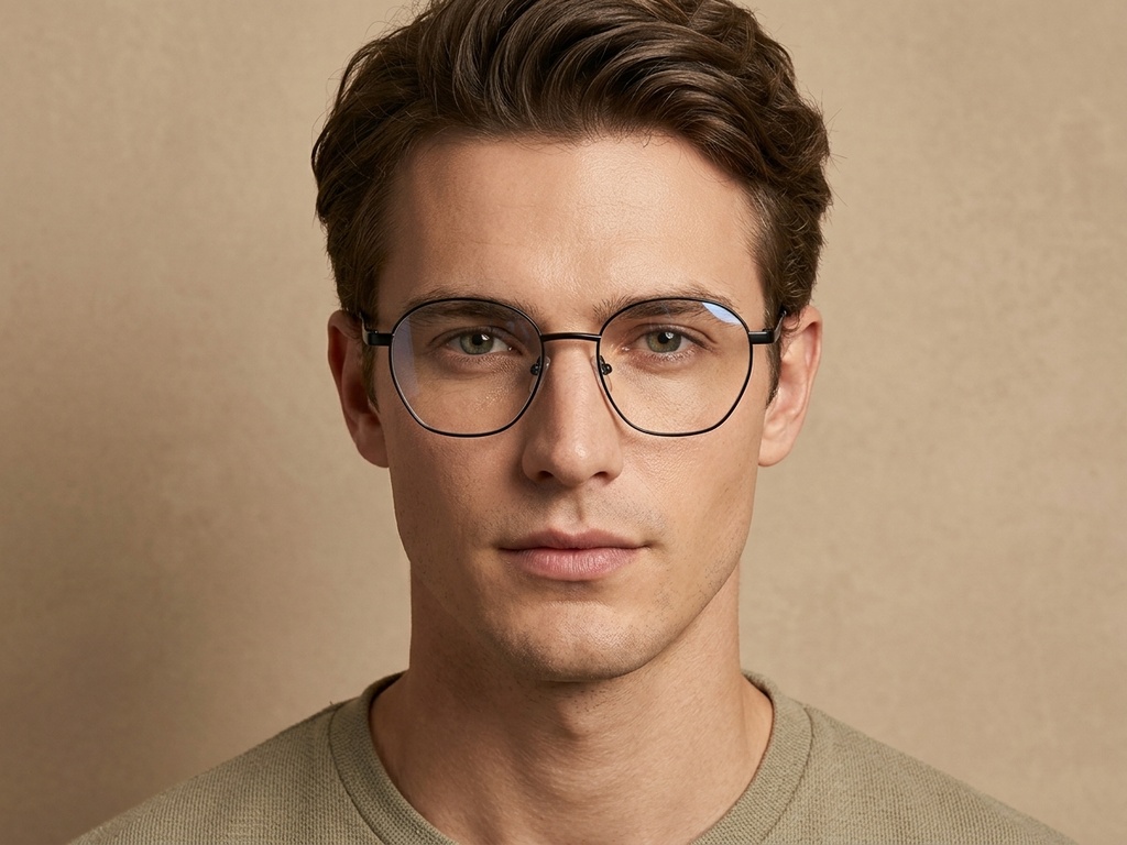 BS2012-4215_Black_Oval_Metal_Glasses-tryon_male