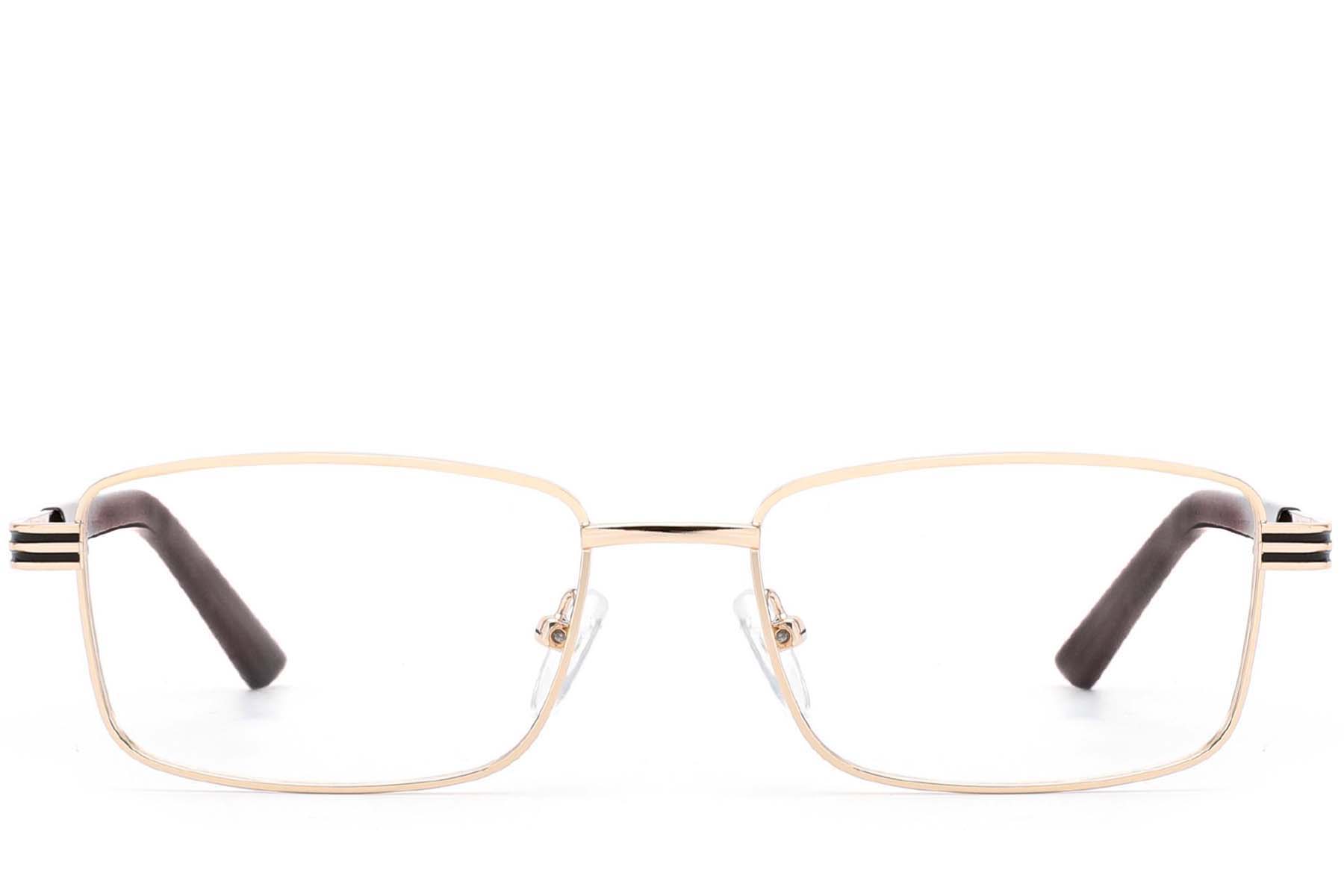 BS2012-4218_Golden_Rectangular_Metal_Glasses_front