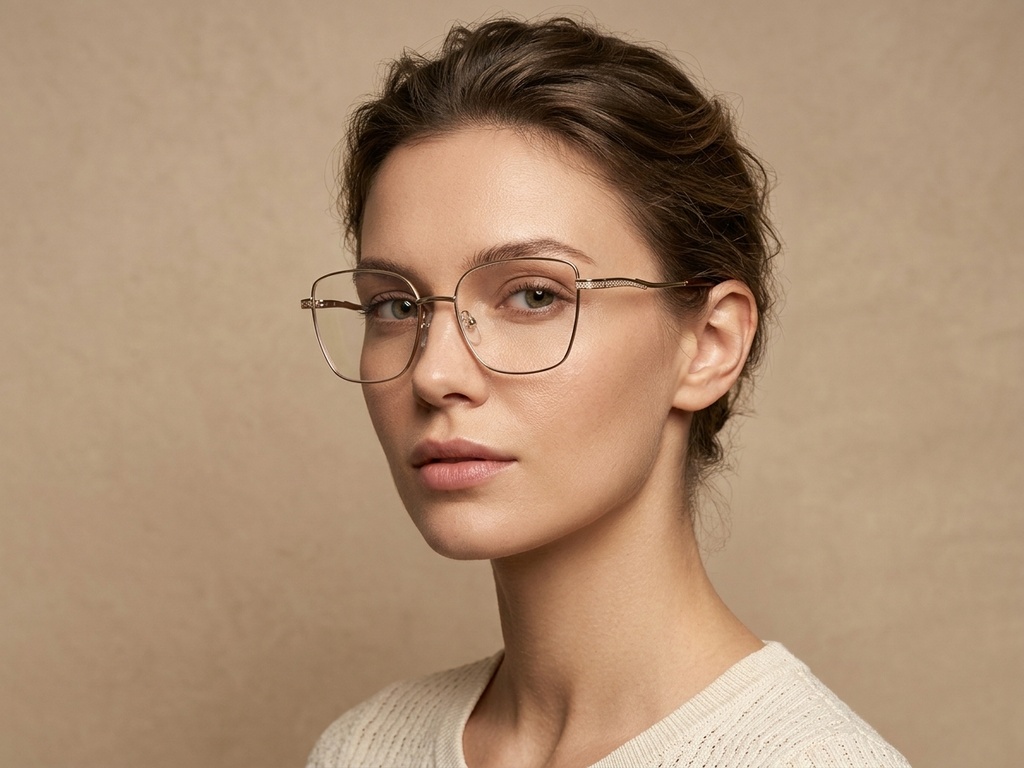 BS2012-4235_Golden_Butterfly_Metal_Glasses-tryon_female