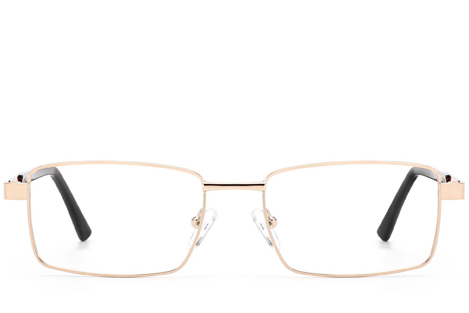 BS2012-4241_Golden_Rectangular_Metal_Glasses_front