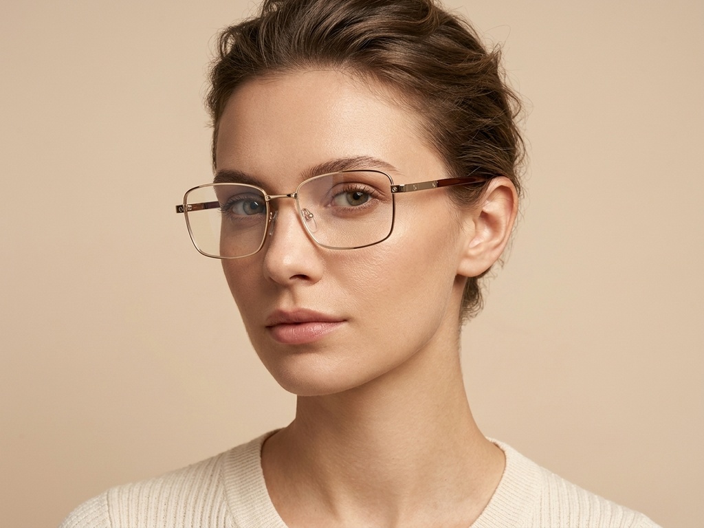 BS2012-4251_Golden_Rectangular_Metal_Glasses-tryon_female