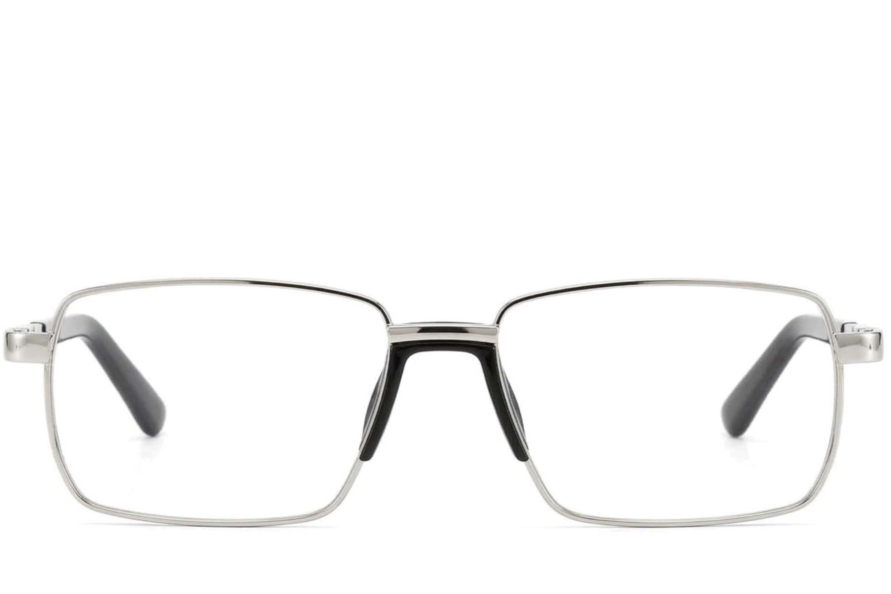 BS2012-4270_Silver_Rectangular_Metal_Glasses-front