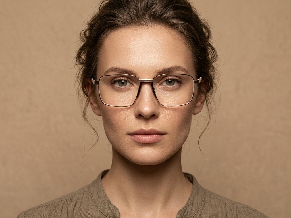 BS2012-4272_Golden_Rectangular_Metal_Glasses-tryon_female