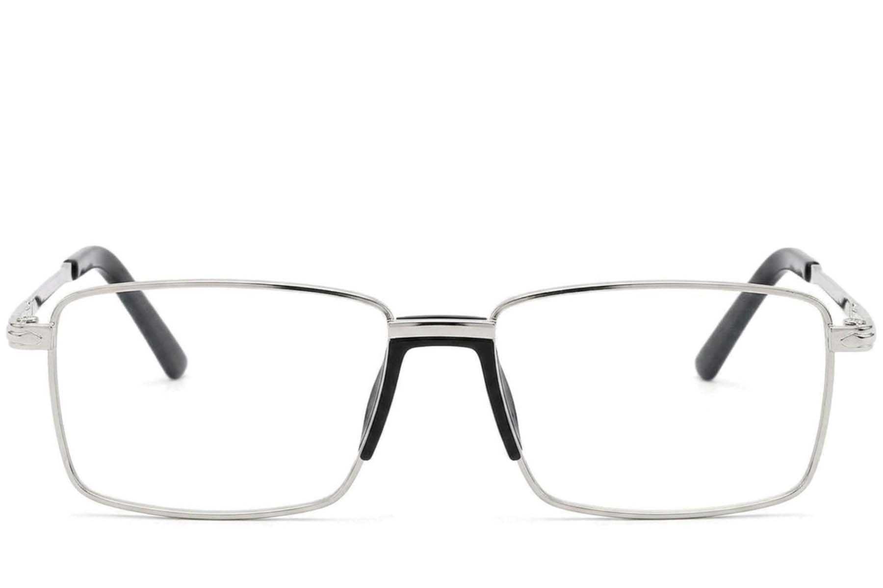 BS2012-4285_Silver_Rectangular_Metal_Glasses-front