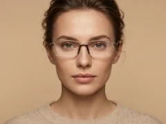 BS2012-4287_Golden_Rectangular_Metal_Glasses-tryon_female