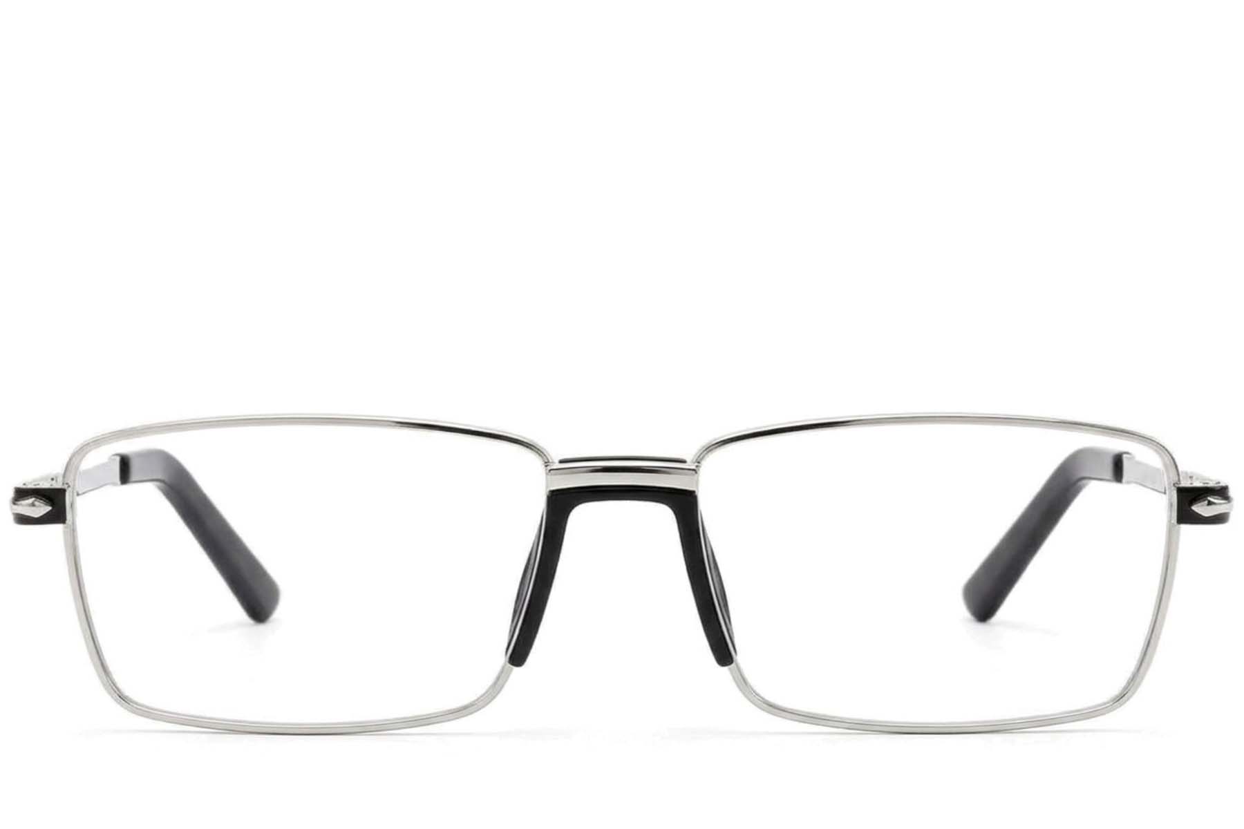 BS2012-4290_Silver_Rectangular_Metal_Glasses-front