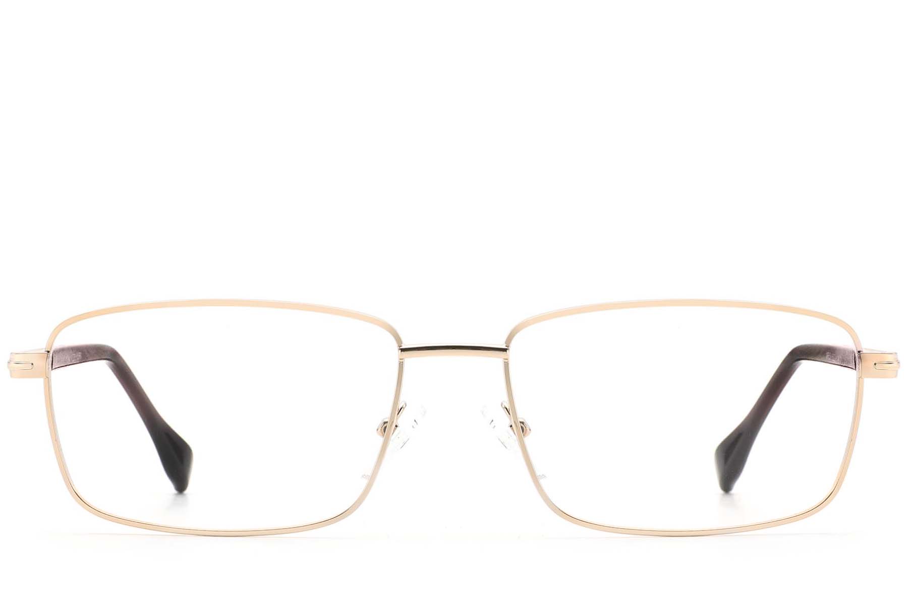 BS2012-4294_Golden_Rectangular_Metal_Glasses_front