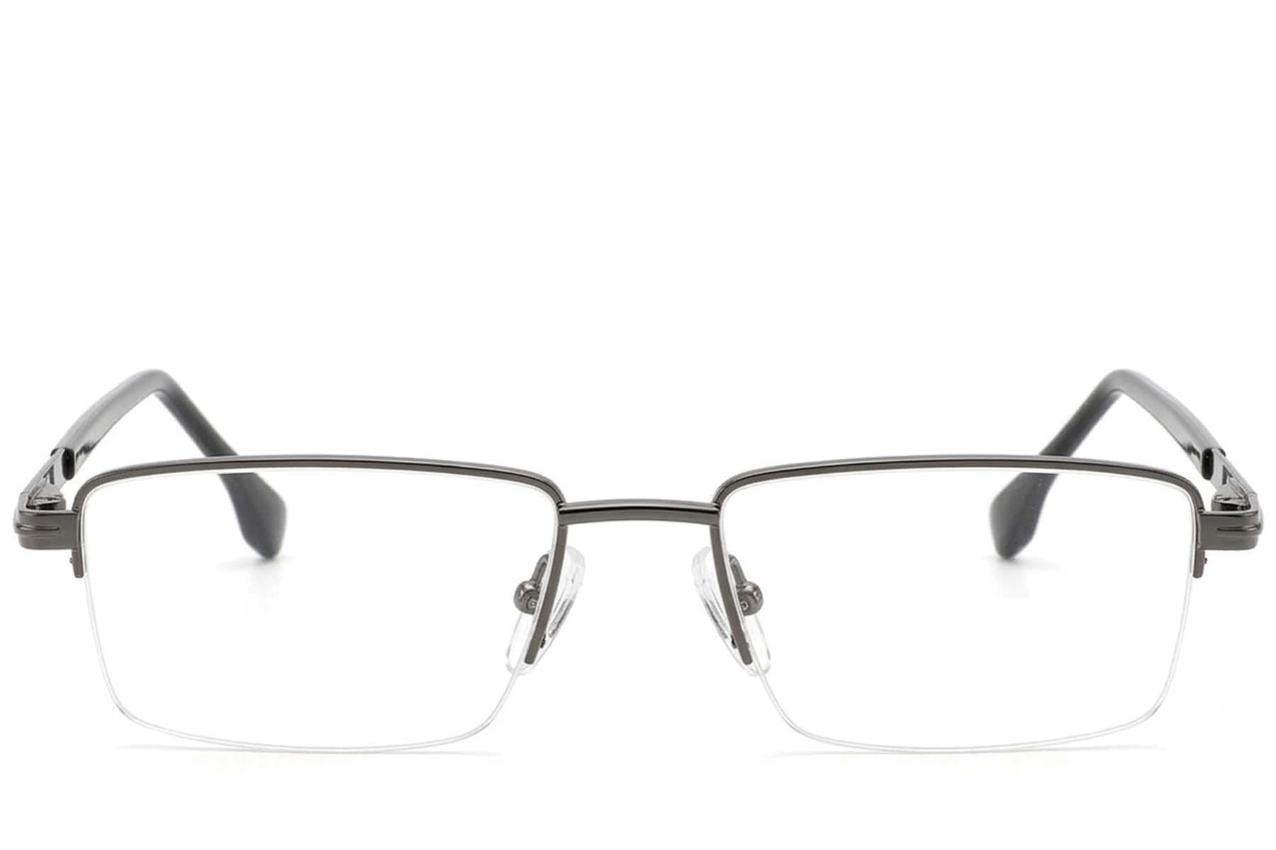 BS2012-4316_Grey_Semi-rimless_Metal_Glasses-front