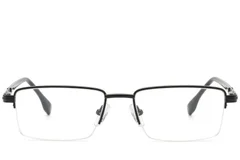 BS2012-4317_Black_Semi-rimless_Metal_Glasses-front