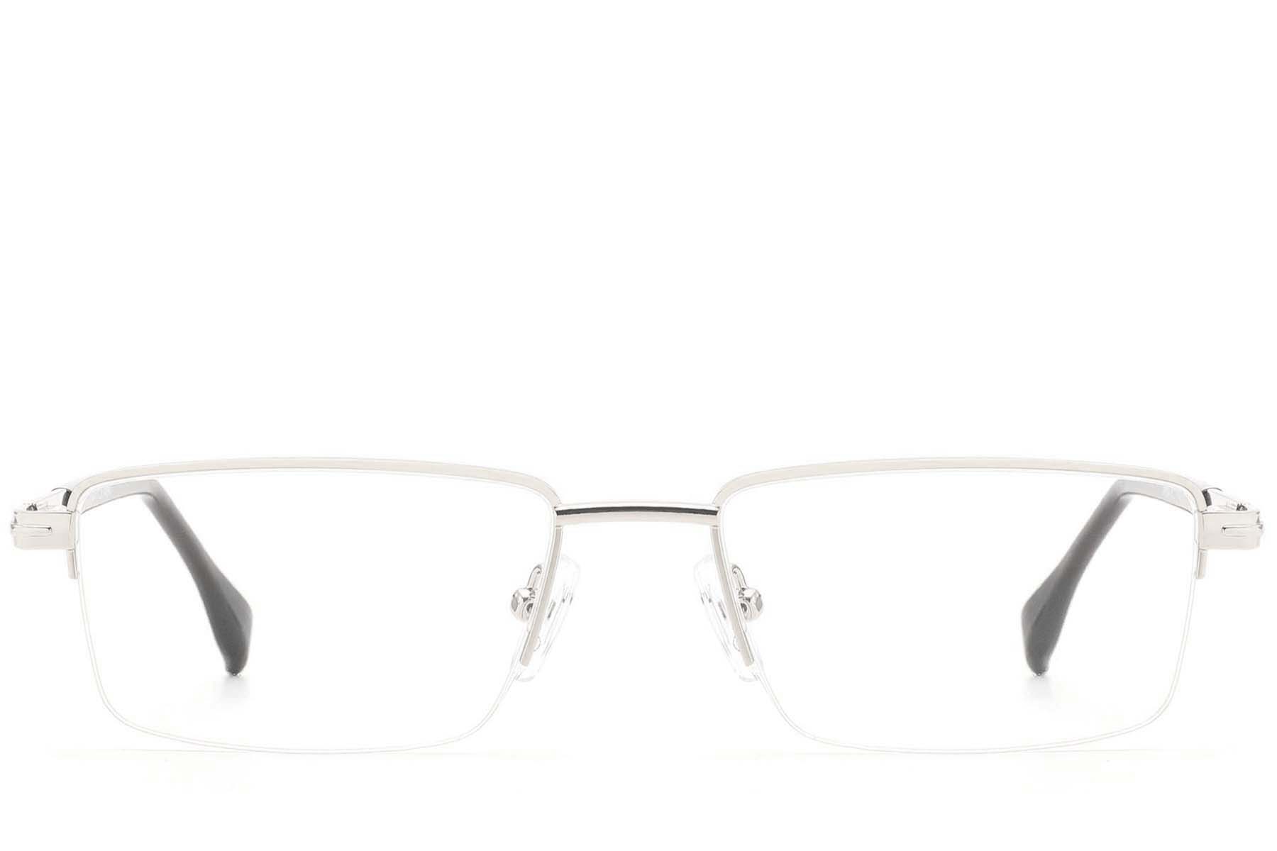 BS2012-4318_Silver_Semi-rimless_Metal_Glasses-front