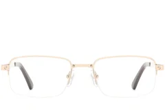 BS2012-4358_Golden_Semi-rimless_Metal_Glasses_front