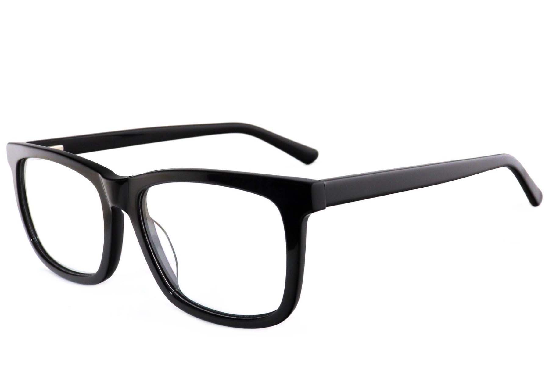 Black Acetate Rectangular Glasses #BS2012-4416 - BLACKSHEEP