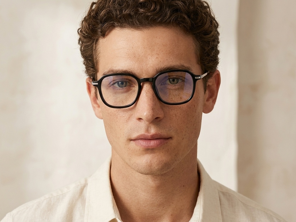 BS218-0504_Black_Rectangular_TR90_Glasses_corner-tryon_male