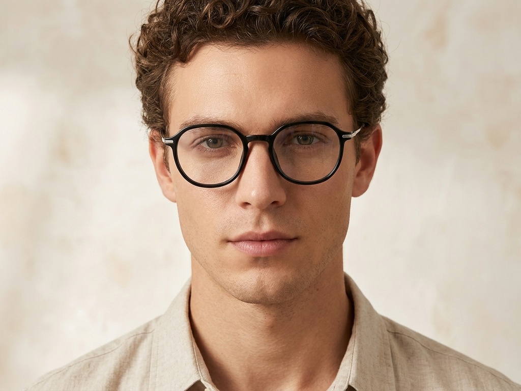 BS218-0512_Black_Oval_TR90_Glasses_corner-tryon_male