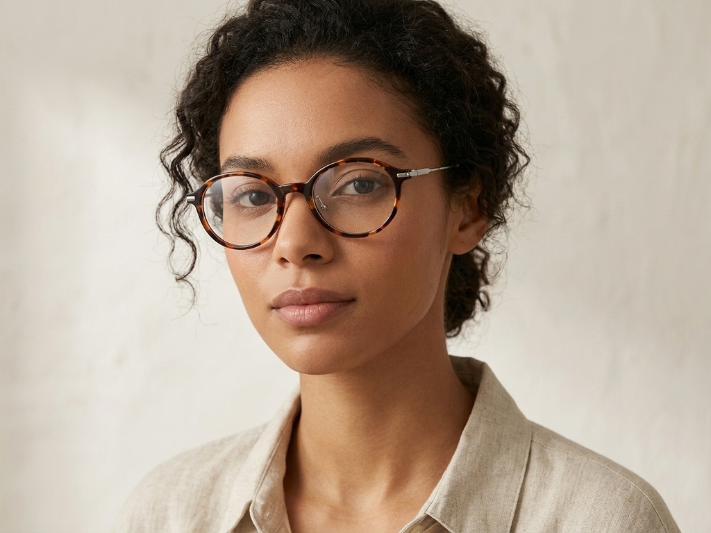 BS218-0527_Tortoiseshell_Oval_TR90_Glasses_corner-tryon_female