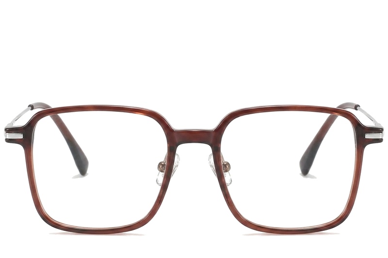 BS218-0539_Brown_Rectangular_TR90_Glasses_corner-front