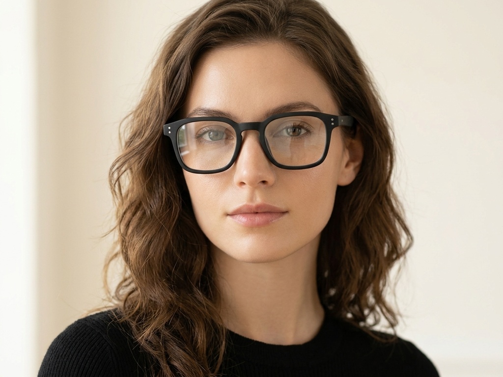 BS218-0597_Black_Rectangular_Acetate_Glasses_corner-tryon_female