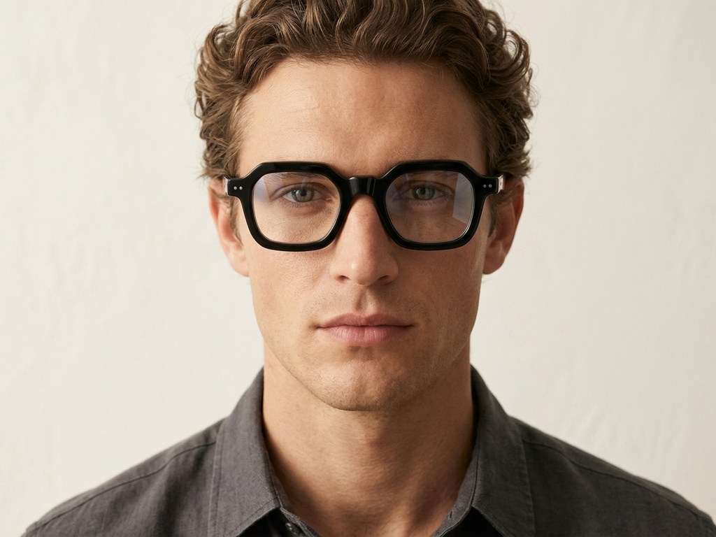 BS218-0607_Black_Rectangular_Acetate_Glasses_corner-tryon_male