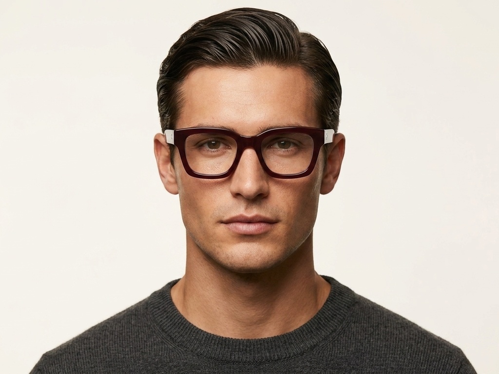 BS218-0626_Red_Rectangular_Acetate_Glasses_corner-tryon_male