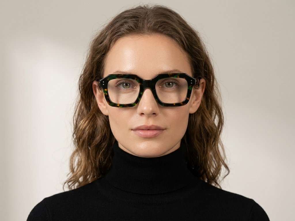 BS218-0630_Pattern_Rectangular_Acetate_Glasses_corner-tryon_female