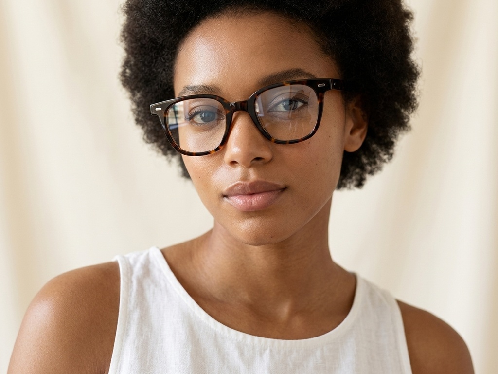 Oval Tortoiseshell Acetate Glasses #BS218-0635