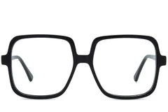 BS218-0653_Black_Rectangular_Acetate_Glasses_front