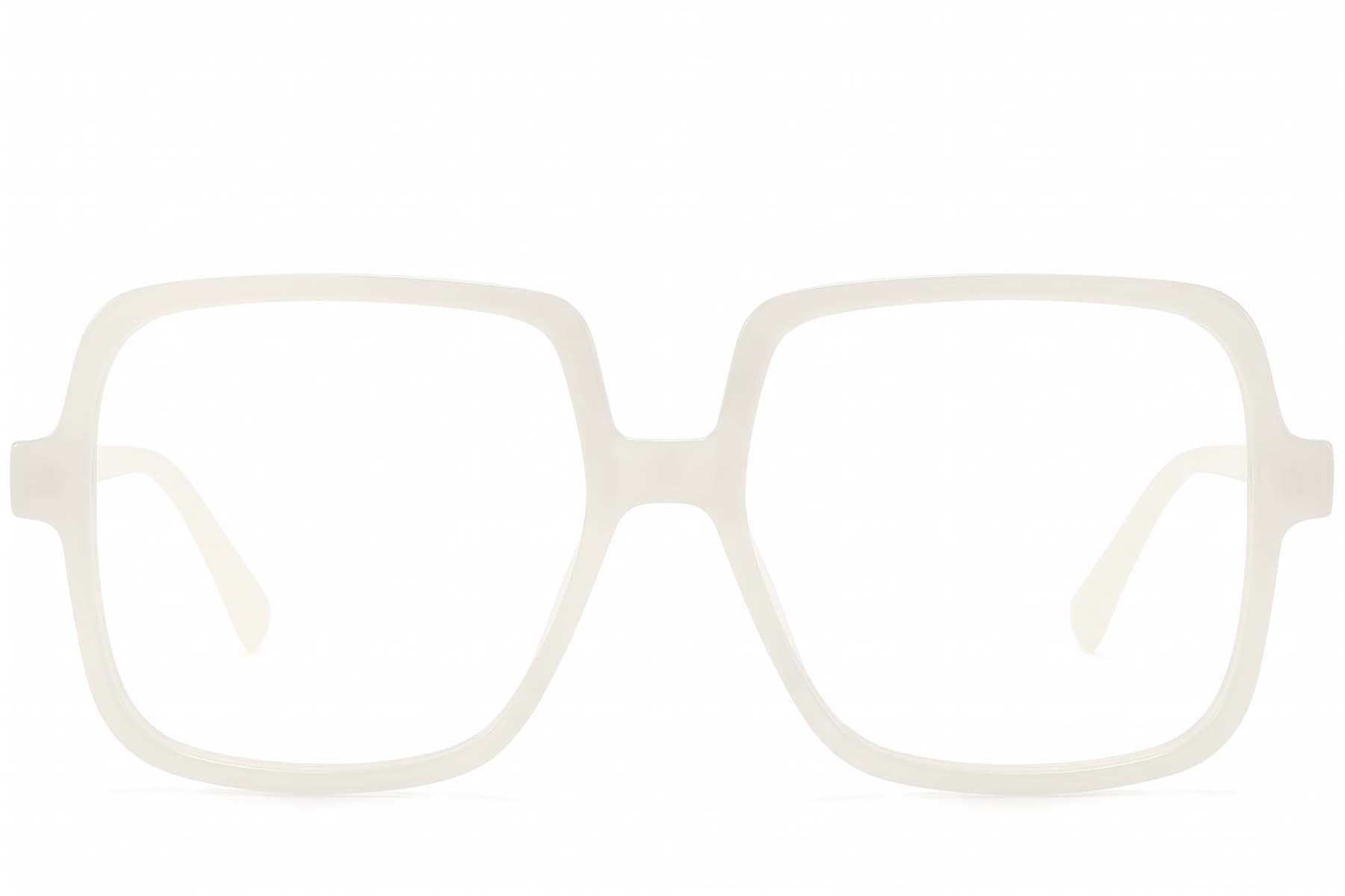 BS218-0655_Cream_Rectangular_Acetate_Glasses-front