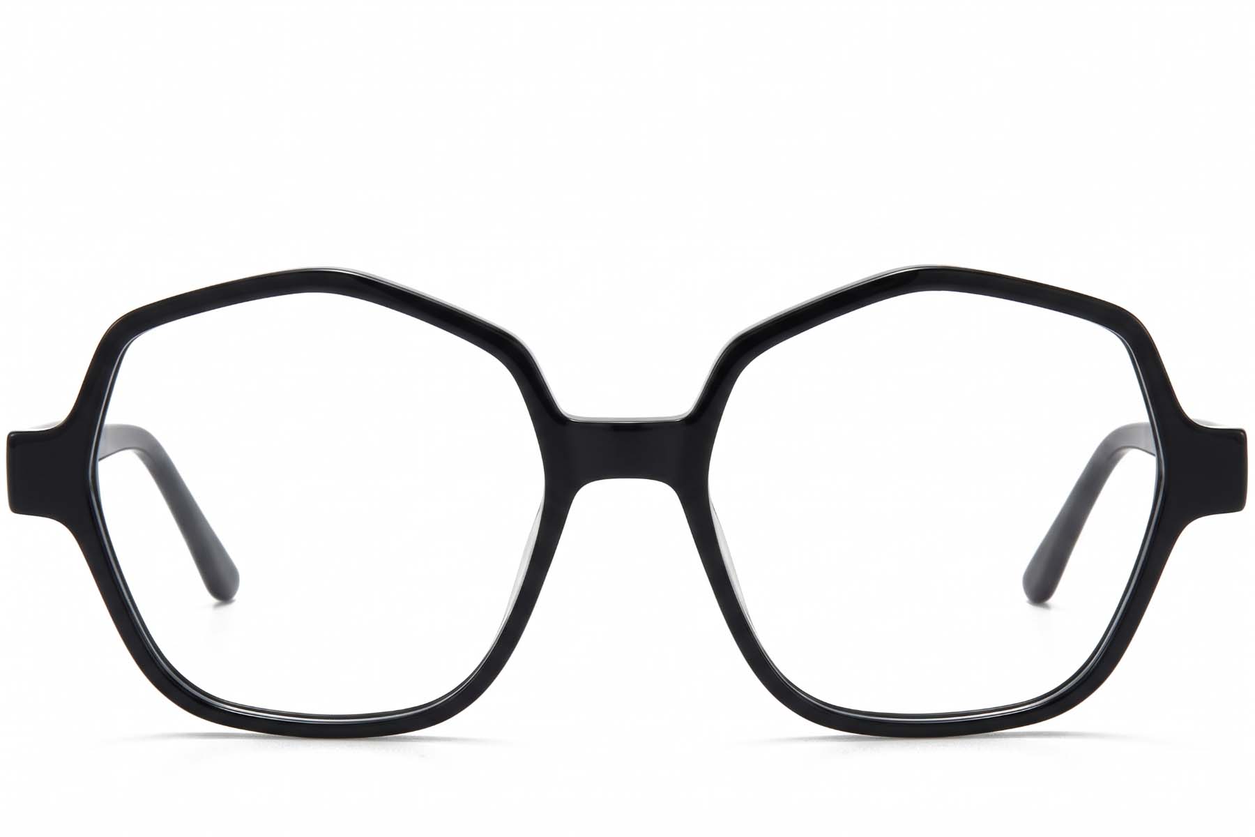 BS218-0658_Black_Geometric_Acetate_Glasses-front